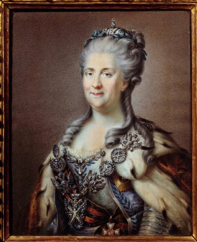 Ritratto di Caterina II (1729-1796) imperatrice di Russia con la collana di Sant