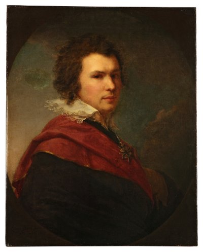 Ritratto del poeta Apollon Alexandrovich Maykov da Johann Baptist Lampi the Younger