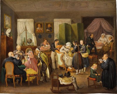 Visita alla casa del pastore protestante per il battesimo da Johann Baptist Pflug