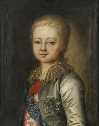Ritratto del Granduca Alessandro Pavlovich Alessandro I da bambino da Johann Baptist von Lampi the Elder
