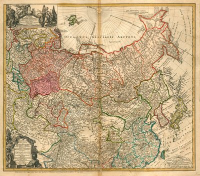 Mappa della Russia da Johann Baptista Homann