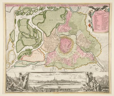 Mappa di Vienna da Johann Baptista Homann