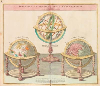 I globi dal Grande Atlante di tutto il mondo, 1725 da Johann Baptista Homann