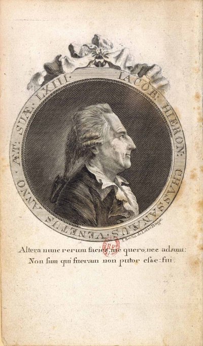 Ritratto di Giacomo Girolamo Casanova 1725-1798 da Johann Berka