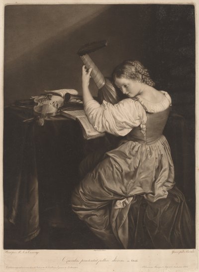 Il suonatore di liuto da Johann Bernard after Orazio Gentileschi