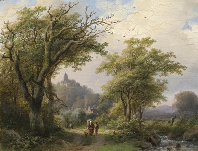 Viandante al ruscello da Johann Bernhard Klombeck