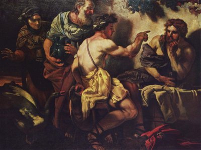 Giove e Mercurio a Filemone e Baucis Giove e Mercurio a Filemone e Baucis da Johann Carl Loth