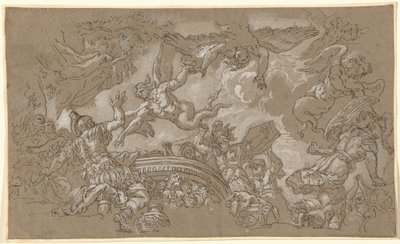 Le arpie attaccano Enea e i suoi compagni da Johann Carl Loth