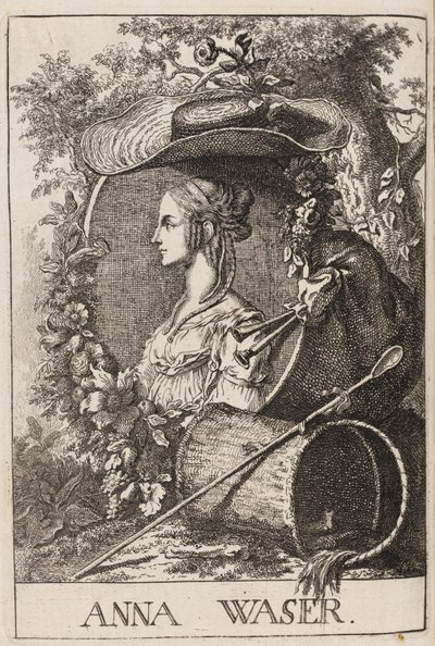 Anna Waser di Füssli, 1757 da Johann Caspar Füssli