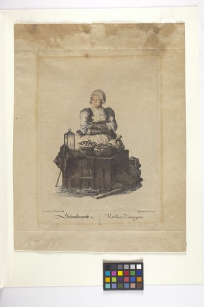 Schneckenweib o Vendeuse Des Escargots (Venditrice di lumache) da Johann Christian (after) Brand