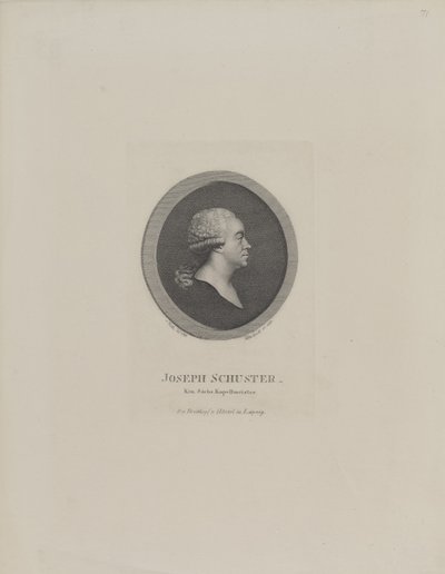 Ritratto del compositore Joseph Schuster da Johann Christian Benjamin Gottschick