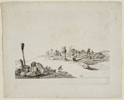 Paesaggio con contadini da Johann Christian Brand