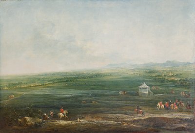 Laxenburg dalla casa di piacere di Münkendorf verso sud-ovest da Johann Christian Brand