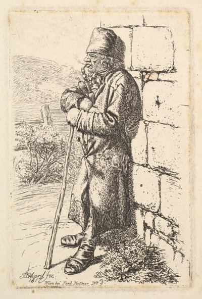 Il fumatore di tabacco, 1817 da Johann Christian Erhard