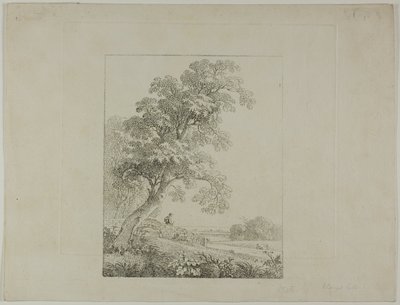 Paesaggio con un grande albero da Johann Christian Klengel