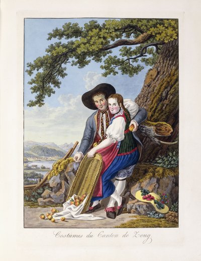 Costumi del Canton Zugo, 1819 da Johann Christian Reinhardt