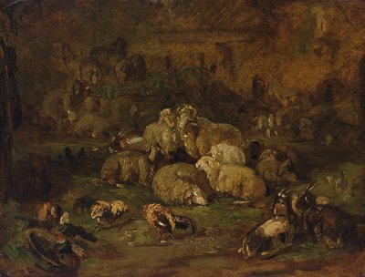 Pecore, capre e galline da Johann Christian Reinhardt