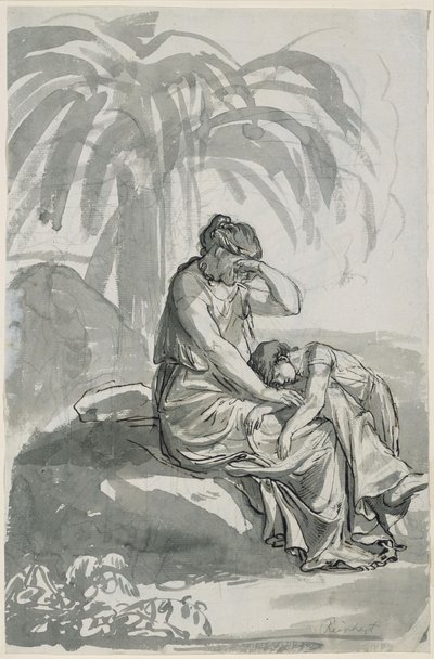Agar e Ismaele nel deserto da Johann Christian Reinhart