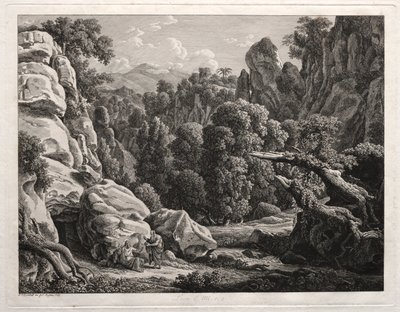 Paesaggio eroico: Tentazione di Cristo da Johann Christian Reinhart