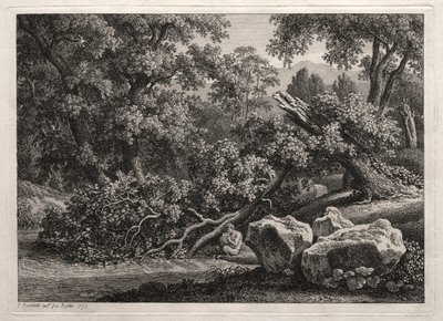 Paesaggio eroico: Il satiro che suona il flauto, 1795 da Johann Christian Reinhart