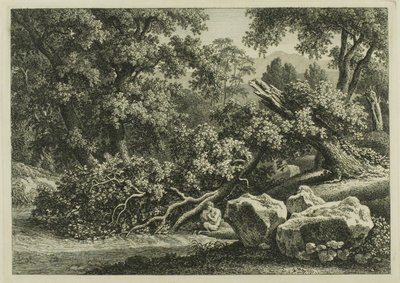 Paesaggio con Pan che suona un flauto da Johann Christian Reinhart