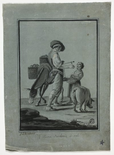 Contadino venditore di mele da Johann Christian Reinhart