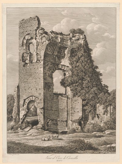 Paesaggio - Vicino al circo di Caracalla da Johann Christian Reinhart
