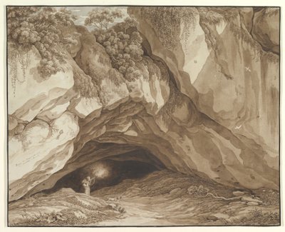 Paesaggio roccioso con cacciatori da Johann Christian Reinhart