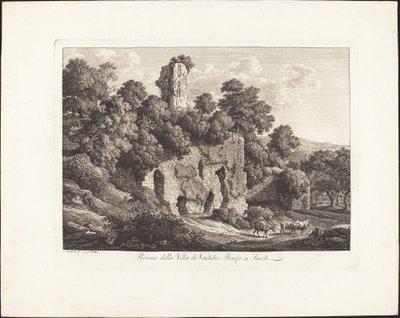 Rovine della villa di Ventidio Basso a Tivoli da Johann Christian Reinhart