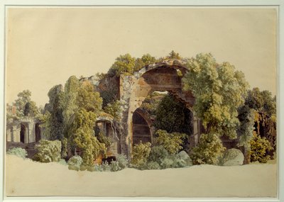 Rovine della Villa Anchiana a Tivoli (disegno) da Johann Christian Reinhart