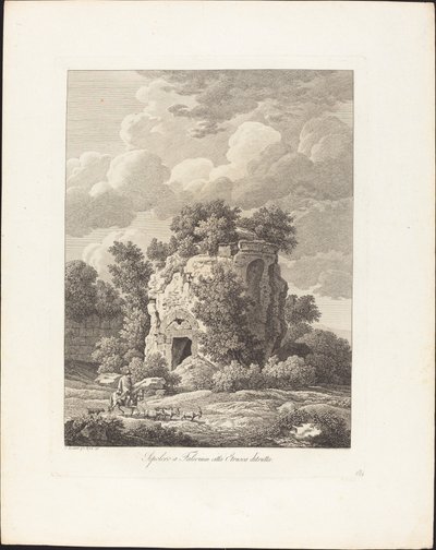 Sepolcro a Falerium città etrusca distrutta da Johann Christian Reinhart