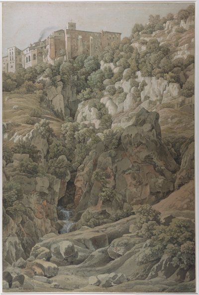 Il Convento Benedettino di Santa Scolastica vicino a Subiaco nei Monti Sabini da Johann Christian Reinhart