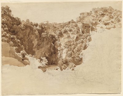 Tivoli e il Tempio della Sibilla sopra la gola dell