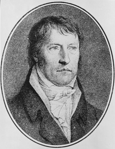 Ritratto di Georg Wilhelm Friedrich Hegel, filosofo tedesco, inciso da F.W. Bollinger da Johann Christian Xeller
