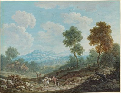Viaggiatori in una vasta valle da Johann Christoph Dietzsch