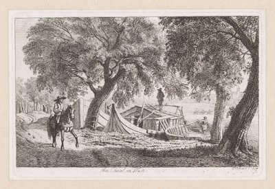 Barche ormeggiate presso un canale a Vienna da Johann Christoph Erhard