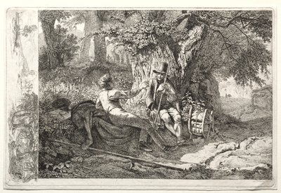 Der mit seinem Führer rastende Künstler da Johann Christoph Erhard