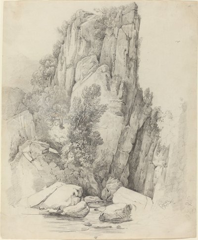 Scogliere Rocciose sopra un Torrente da Johann Christoph Erhard