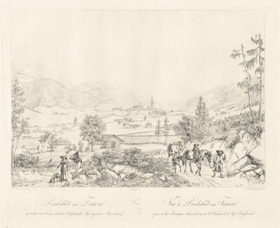 Radstadt vicino a Tauern da Johann Christoph Erhard and Johann Adam Klein after Carl Ludwig Friedrich Viehbeck