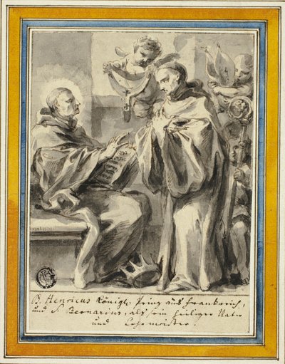 Re Enrico di Francia e San Bernardo di Chiaravalle da Johann Christoph Lischka