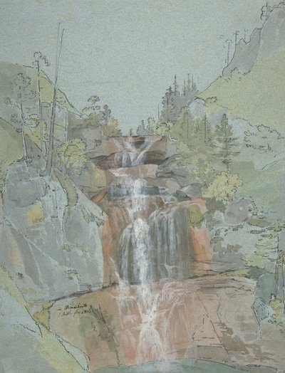 Paesaggio con cascata, 1816 da Johann Christoph Rist