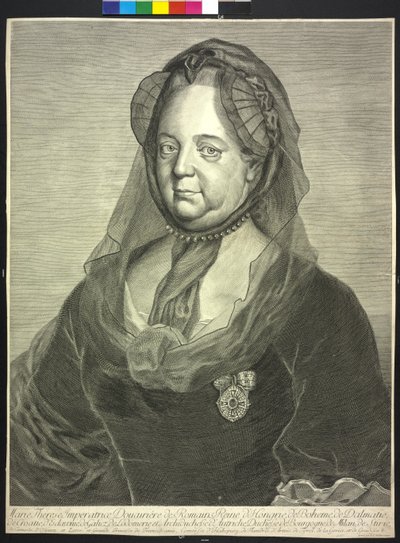 Imperatrice del Sacro Romano Impero Maria Teresa (incisione) da Johann Christoph von Reinsperger