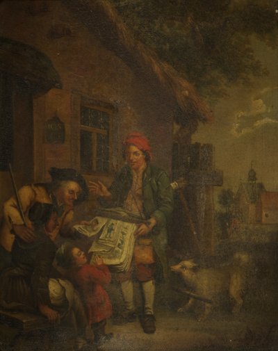 Il venditore di stampe del villaggio da Johann Conrad Seekatz