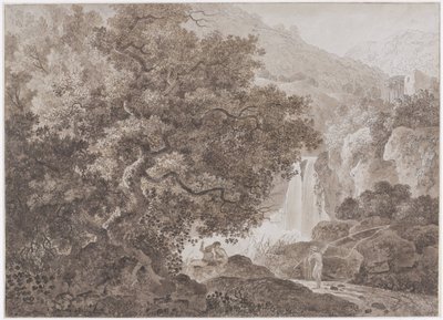 Paesaggio montuoso boscoso (Tivoli) da Johann Conrad Steiner