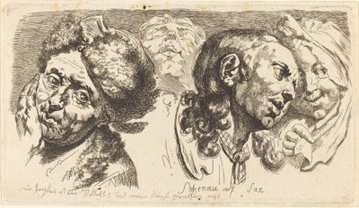 Quattro teste da Johann Eleazar Schenau