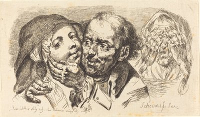 Giovane Donna Abbracciata da un Uomo Anziano da Johann Eleazar Schenau