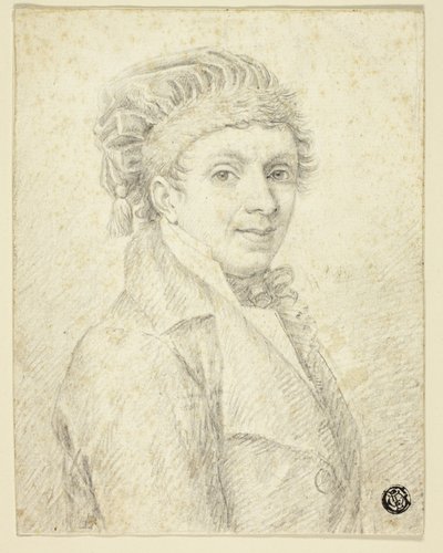 Busto di Uomo con Cappello da Johann Elias Ridinger