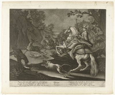 Caccia al cervo da Johann Elias Ridinger