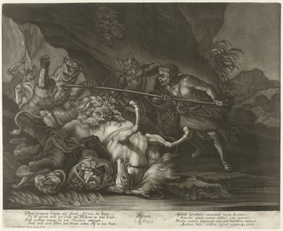 Caccia a leoni e orsi da Johann Elias Ridinger