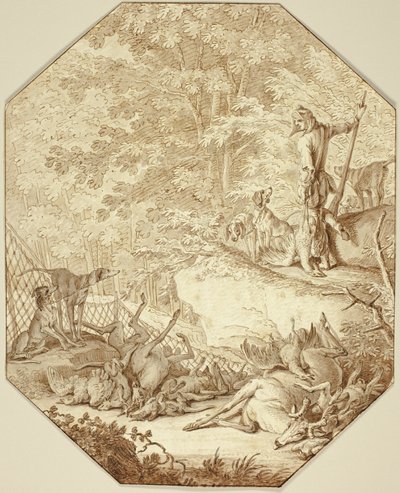 Il cacciatore industrioso, in primavera da Johann Elias Ridinger